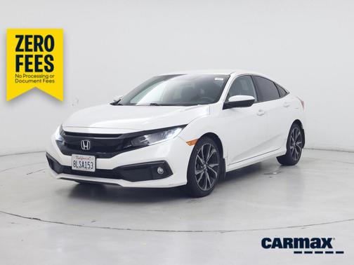 White 2019 Honda Civic Sport
