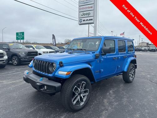 Hydro Blue Pearlcoat 2024 Jeep Wrangler 4xe Sport S