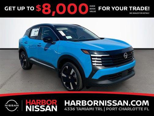 Arctic Ice Blue/Black 2026 Nissan Kicks SR