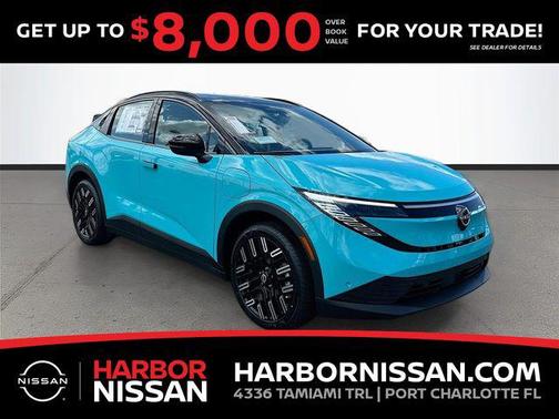 Seabreeze Blue Pearl/Black 2026 Nissan Leaf PLATINUM+