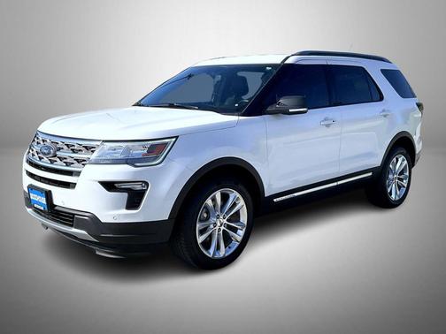 White Platinum Clearcoat Metallic 2019 Ford Explorer XLT