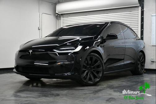 Solid Black 2022 Tesla Model X Plaid Tri Motor All-Wheel Drive