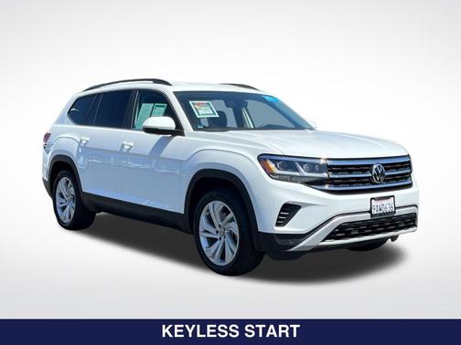 Pure White 2022 Volkswagen Atlas 2.0T SE w/Technology