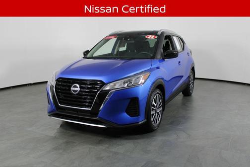 Electric Blue Metallic/Super Black 2023 Nissan Kicks SV