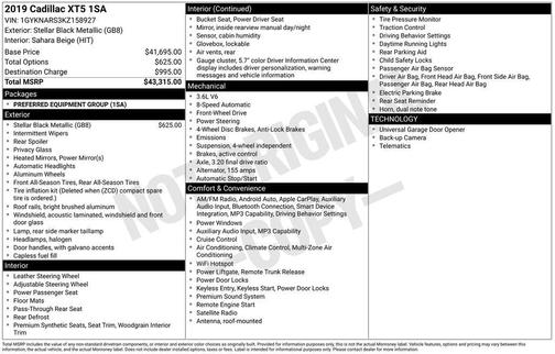 2019 Cadillac XT5 Base