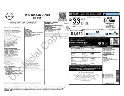 Scarlet Ember Tintcoat 2024 Nissan Kicks SR