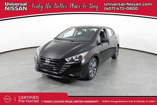 Super Black 2025 Nissan Versa 1.6 SV