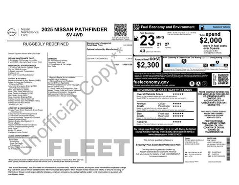 Gun Metallic 2025 Nissan Pathfinder SV 4WD