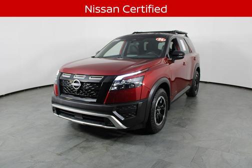 Scarlet Ember Tintcoat/Super Black 2024 Nissan Pathfinder Rock Creek 4WD
