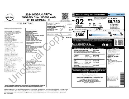 Boulder Gray Pearl/Black Diamond Pearl 2024 Nissan ARIYA ENGAGE+