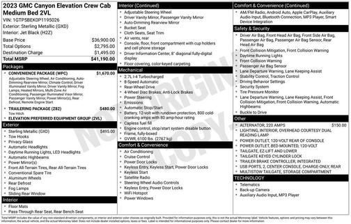 2023 GMC Canyon Elevation