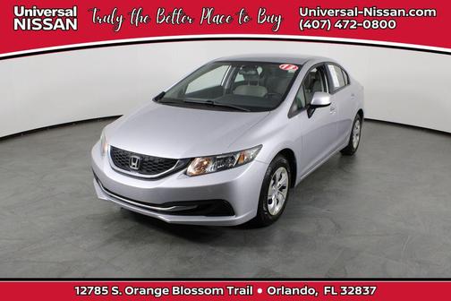 Alabaster Silver Metallic 2013 Honda Civic LX