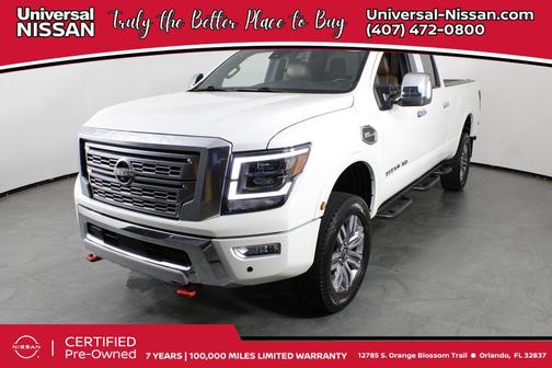Pearl White Tricoat 2024 Nissan Titan XD Platinum Reserve