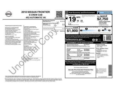 2018 Nissan Frontier S