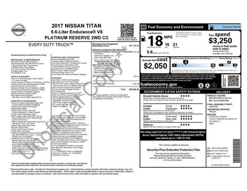 Magnetic Black 2017 Nissan Titan Platinum Reserve