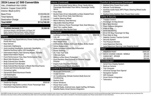 2024 Lexus LC 500 Base