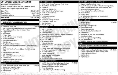 2016 Dodge Grand Caravan SXT