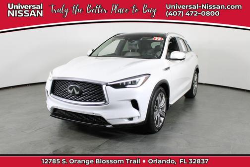 Radiant White 2023 INFINITI QX50 SENSORY AWD
