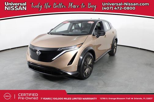 Sunrise Copper Pearl/Black Diamond Pearl 2023 Nissan ARIYA PREMIERE