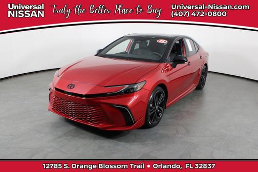 Supersonic Red/Midnight Black Metallic 2025 Toyota Camry XSE