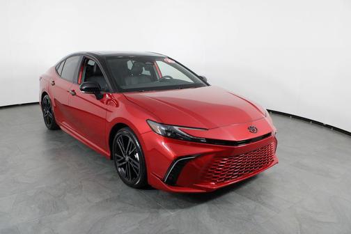 Supersonic Red/Midnight Black Metallic 2025 Toyota Camry XSE