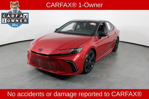 Supersonic Red/Midnight Black Metallic 2025 Toyota Camry XSE