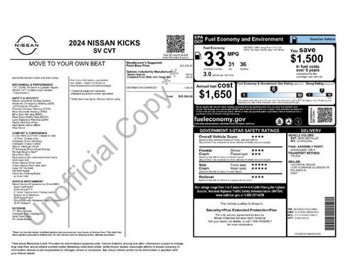 Gun Metallic 2024 Nissan Kicks SV