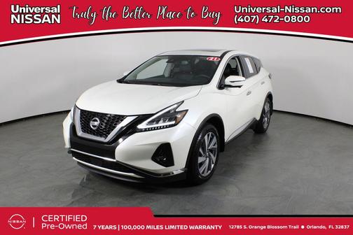 Pearl White Tricoat 2021 Nissan Murano SL FWD