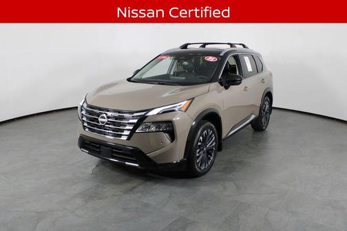 Baja Storm Metallic/Super Black 2025 Nissan Rogue Platinum