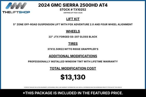 Onyx Black 2024 GMC Sierra 2500 AT4