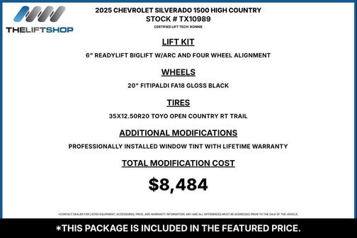 Sterling Gray Metallic 2025 Chevrolet Silverado 1500 High Country
