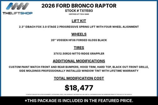 Shelter Green 2026 Ford Bronco Raptor