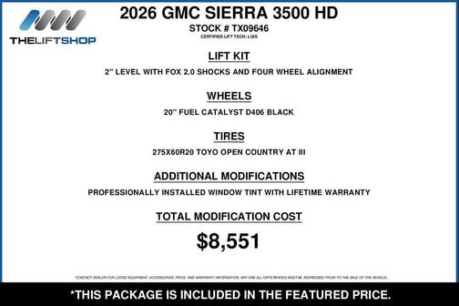 Sterling Metallic 2026 GMC Sierra 3500 SLE