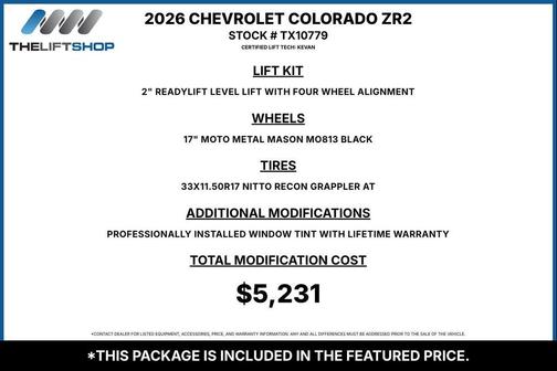 Black 2026 Chevrolet Colorado ZR2