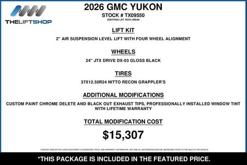 Onyx Black 2026 GMC Yukon 4WD AT4 Ultimate