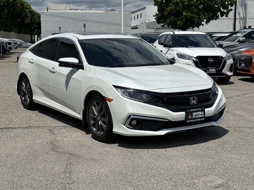 Platinum White Pearl 2020 Honda Civic EX-L
