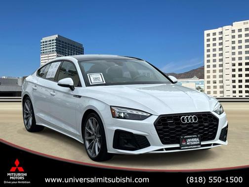 White 2025 Audi A5 Sportback 45 S Line Premium