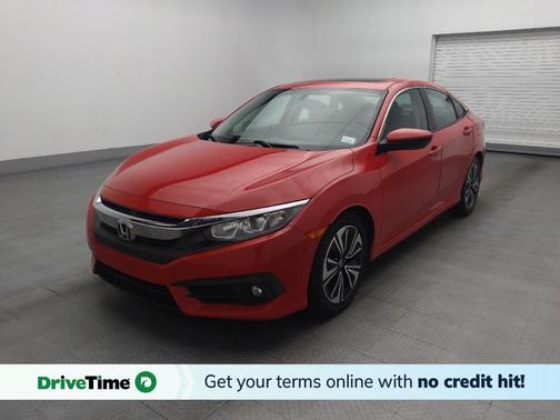 Red 2017 Honda Civic EX-L