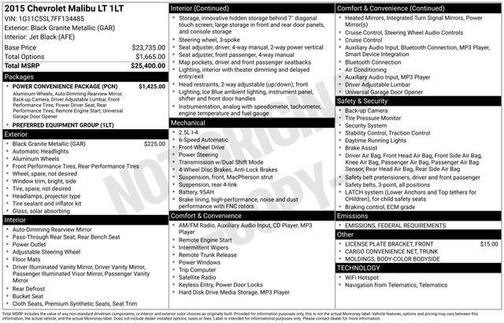2015 Chevrolet Malibu 1LT