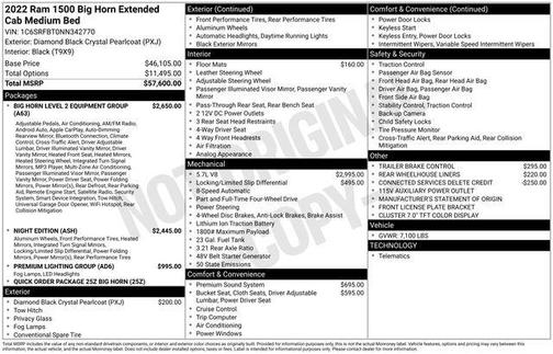2022 RAM 1500 Big Horn/Lone Star