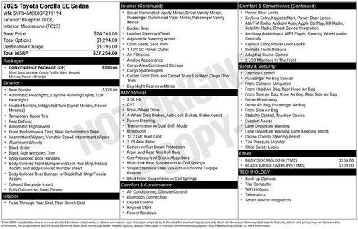 2025 Toyota Corolla SE