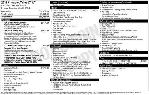 2018 Chevrolet Tahoe LT