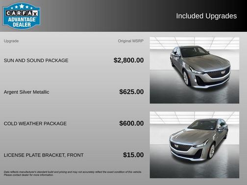Argent Silver Metallic 2024 Cadillac CT5 Luxury