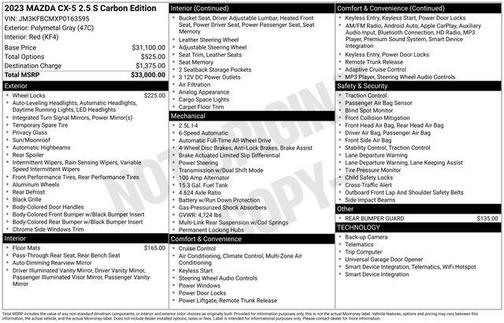 2023 Mazda CX-5 2.5 S Carbon Edition