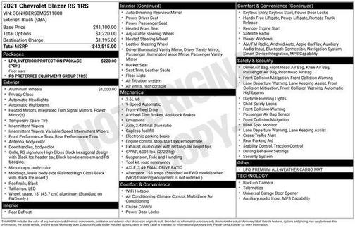 2021 Chevrolet Blazer RS