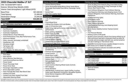 2023 Chevrolet Malibu FWD 2LT