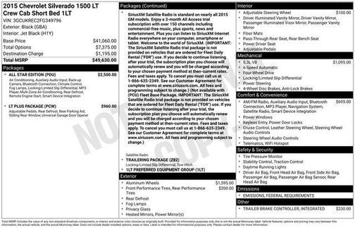 2015 Chevrolet Silverado 1500 1LT