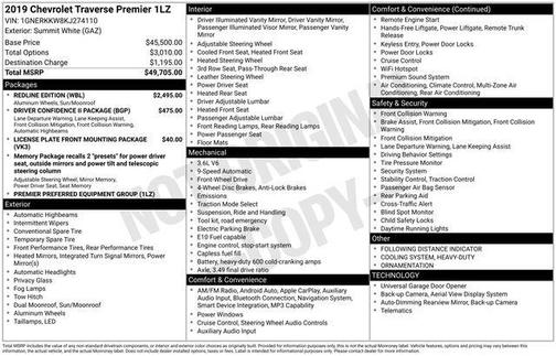 2019 Chevrolet Traverse Premier