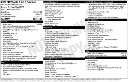 Jet Black Mica 2023 Mazda CX-5 2.5 S
