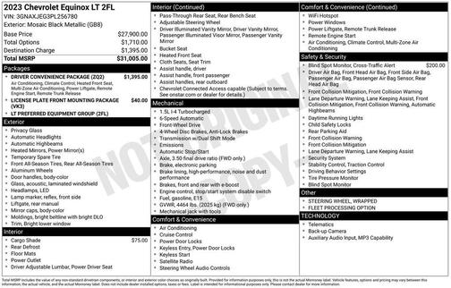Mosaic Black Metallic 2023 Chevrolet Equinox 1LT